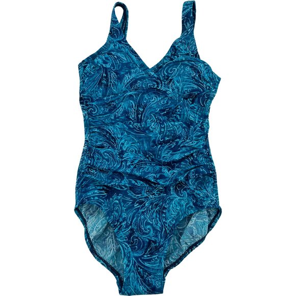 Kirkland | Women's One Piece Swim Suit | Blue Print | Various Sizes - Picture 1 of 2